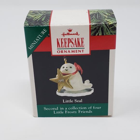 1990 Hallmark Little Seal #2 Miniature Little Frosty Friends Keepsake Ornament - Picture 1 of 9